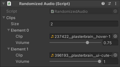 RandomizedAudio now with TunedAudioClip as its input instead.
