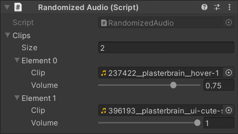 RandomizedAudio now with TunedAudioClip as its input instead.