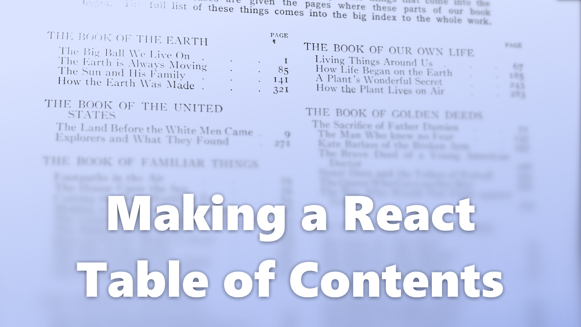 Writing a React Table of Contents Component | Eyas's Blog
